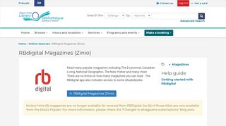 
                            13. RBdigital Magazines (Zinio) | Ottawa Public Library