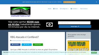 
                            7. RBG Atacado é confiável? | Veja a Análise completa! - webdinheiro.net