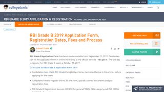 
                            13. RBI Grade B 2019 Application form, Eligibility & Exam Dates