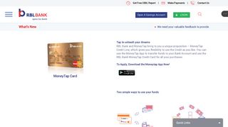 
                            1. RBL Bank | Best Bank | Credit Card – Money Tap Credit Card – Apply ...