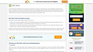 
                            10. RBL Bank Credit Card Balance Check - How to check ... - CreditMantri