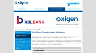 
                            12. RBL Money Transfer Service - Oxigen Services India