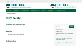 
                            13. RBM salute – FIRST Gruppo Banco Desio - First Cisl
