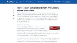 
                            11. Rbrides.com Celebrates Its 12th Anniversary on Dating Market ...