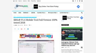 
                            8. RBSoft V1.6 Mobile Tool Full Version 100% tested 2018 - Official Roms