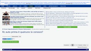 
                            12. Rc auto prima.it qualcuno la conosce? - Pagina 2 - FinanzaOnline