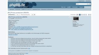 
                            5. [RC] Privacy protection (DSGVO) - phpBB.de