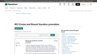 
                            10. RCI Cruise and Resort Vacation promotion - Bargain Travel Message ...