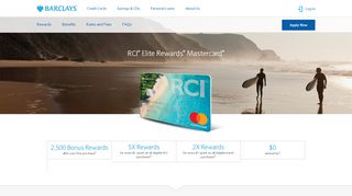 
                            8. RCI Elite Rewards ® Mastercard - Barclays - Barclaycard