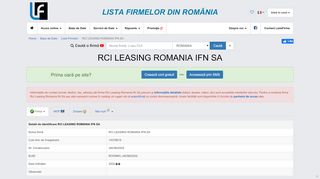 
                            9. RCI LEASING ROMANIA IFN SA din Sectorul 1 Bdul. Aviatorilor 41 ...