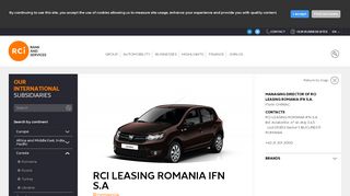 
                            4. RCI Leasing Romania IFN S.A : Romania subsidiary | RCI Bank and ...