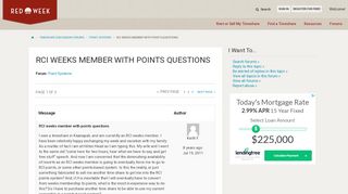 
                            13. RCI weeks member with points questions - Point Systems Discussion ...