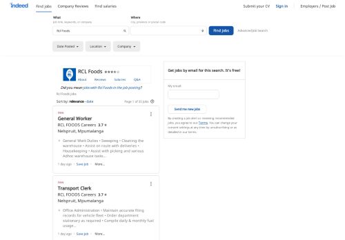 
                            6. Rcl Foods Jobs - February 2019 | Indeed.co.za