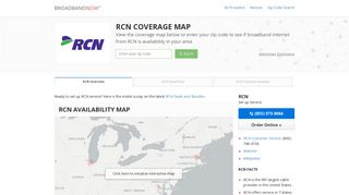 
                            11. RCN Internet: Coverage & Availability Map | BroadbandNow.com