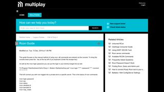 
                            5. Rcon Guide : Multiplay Support
