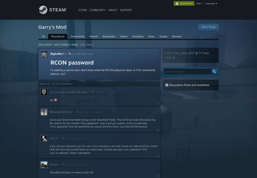 
                            5. RCON password :: Garry's Mod Help / Problems / Bugs