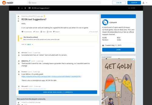 
                            11. RCON tool Suggestions? : playark - Reddit