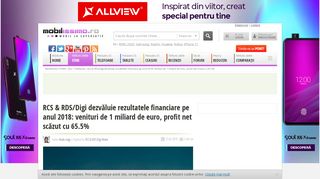 
                            8. RCS & RDS/Digi dezvăluie rezultatele financiare pe anul 2018 ...