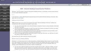 
                            9. RDC - Remote Desktop Connection for Windows - NBER