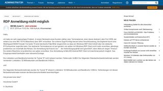 
                            1. RDP Anmeldung nicht möglich - Administrator