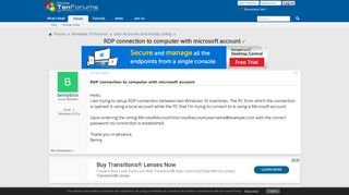 
                            8. RDP connection to computer with microsoft account Solved - Windows ...
