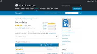 
                            3. [RDP Linkedin Login] Reviews | WordPress.org