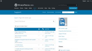 
                            11. [RDP Linkedin Login] Support | WordPress.org