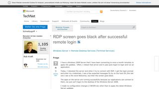 
                            7. RDP screen goes black after successful remote login - Microsoft