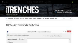 
                            2. RDP Session Time Limits: Tips&Tricks - The Devolutions Blog