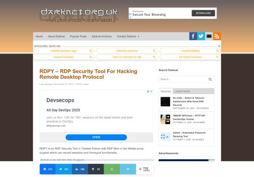 
                            8. RDPY – RDP Security Tool For Hacking Remote Desktop Protocol ...