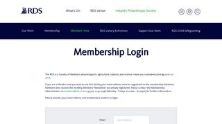 
                            8. RDS - Membership Login