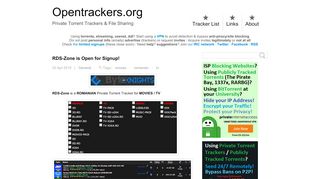 
                            2. RDS-Zone is Open for Signup! - Private Torrent Trackers & File Sharing