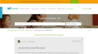 
                            11. Re: Acceso SSH en router fibra óptica. - Comunidad Movistar