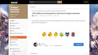 
                            4. RE: [ASK] cara reset password / login forum lineage 2 indonesia ...
