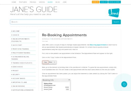 
                            12. Re-Booking Appointments | Jane - Clinic & Practice ...