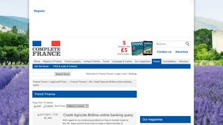 
                            6. Re: Credit Agricole Britline online banking query - France Forum