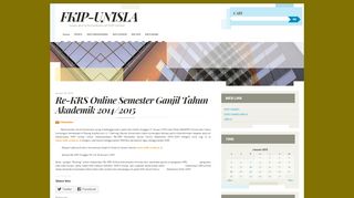 
                            7. Re-KRS Online Semester Ganjil Tahun Akademik ... - FKIP-UNISLA