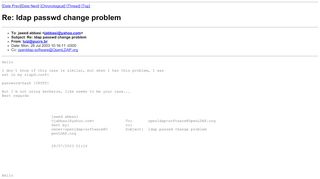 
                            13. Re: ldap passwd change problem - OpenLDAP
