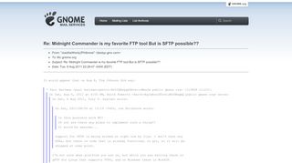 
                            6. Re: Midnight Commander is my favorite FTP tool But is SFTP possible??