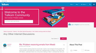 
                            9. Re: Problem receiving emails from Mweb - Telkom Community - 5587