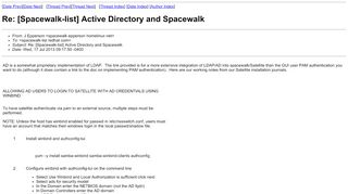 
                            3. Re: [Spacewalk-list] Active Directory and Spacewalk