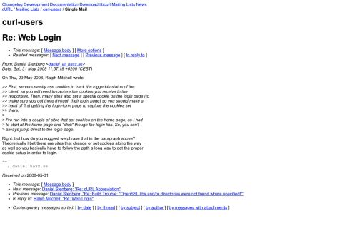 
                            7. Re: Web Login - cURL - Haxx