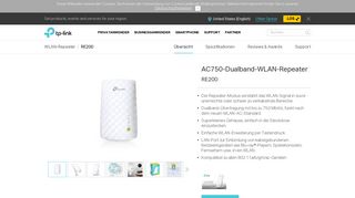 
                            2. RE200 | AC750-Dualband-WLAN-Repeater | TP-Link Deutschland