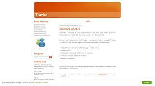 
                            7. Reabertura - Travian - Sapo