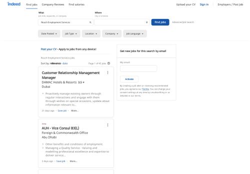 
                            5. Reach Employment Services Jobs (with Salaries) | Indeed.ae