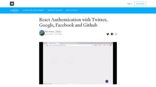 
                            9. React Authentication with Twitter, Google, Facebook and Github