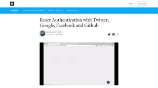 
                            4. React Authentication with Twitter, Google, Facebook and ...