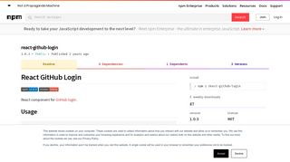 
                            2. react-github-login - npm