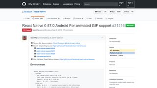 
                            3. React Native 0.57.0 Android For animated GIF support · Issue #21216 ...