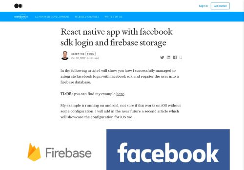 
                            9. React native app with facebook sdk login and firebase storage